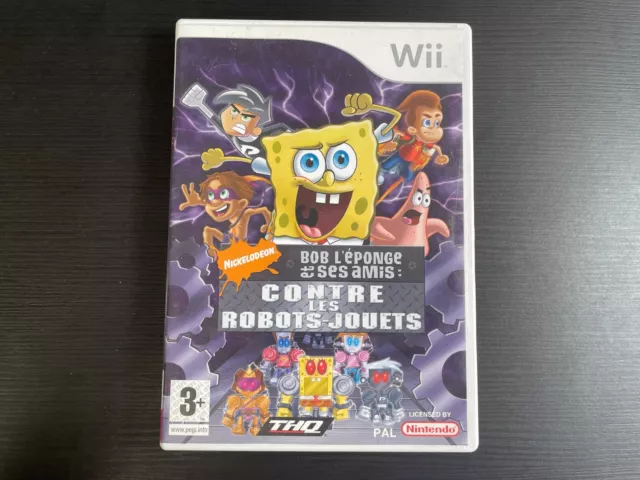 Bob L'Eponge et ses Amis Contre les Robots Jouets Nintendo Wii Complet PAL FR U