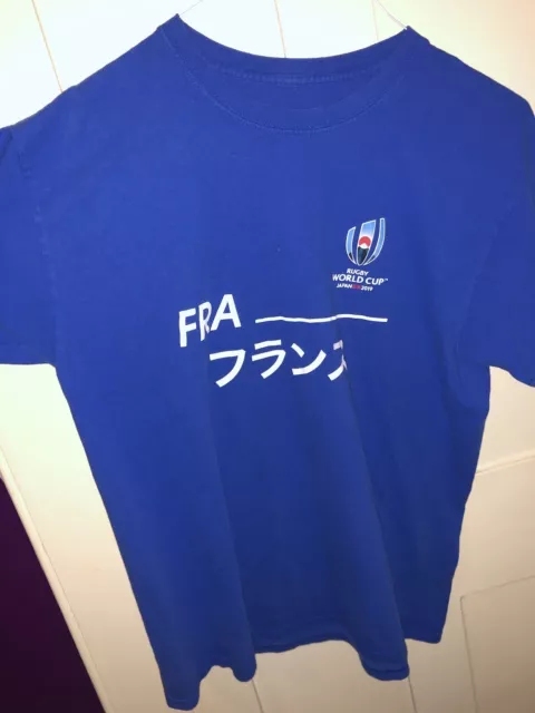 France 2019 Rugby Union Jersey Shirt Mens Size Medium Japan World Cup Top Blue