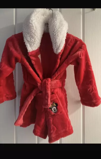 Baby girl Minnie mouse red dressing gown age 12-18 months