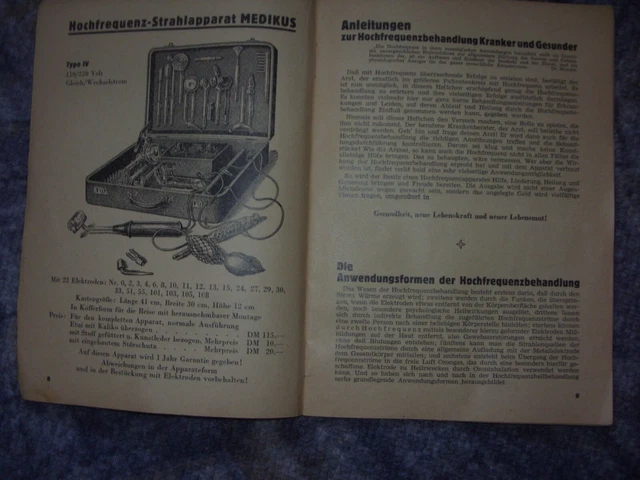 antiker Medizinkoffer Medikus Hochfrequenz Strahlapparat Jena  Gegründet 1927 5
