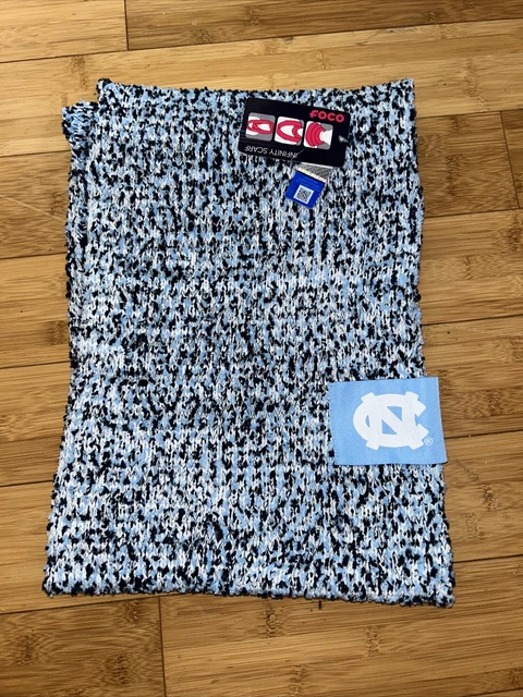 FOCO  University North Carolina blue and white infinity scarf