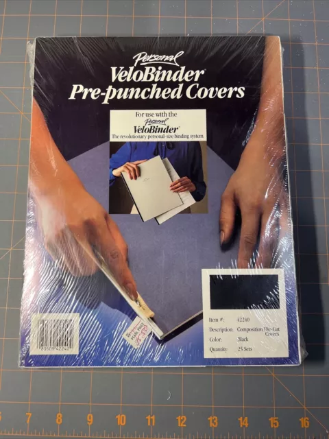 VeloBinder Pre-punched Covers- Medium Blue- Item #42240 -New Sealed