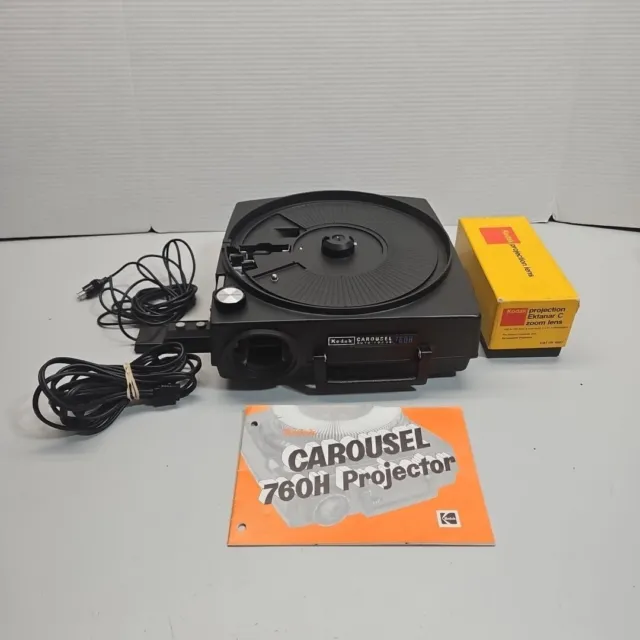 Kodak 760H Carousel 35MM Slide Projector With Manual, Remote & Carrier Box PARTS