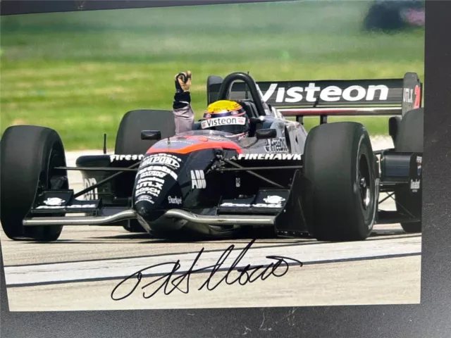 Signed 12x8 photo Winner Roberto Moreno Reynard 2KI Ford  Cleveland CART 2000