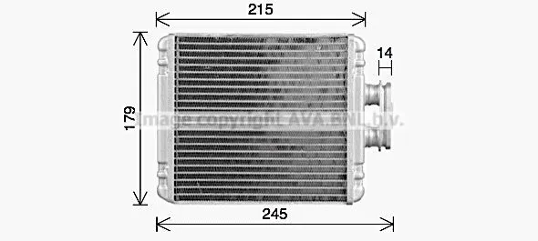 Scambiatore di calore riscaldamento interni AVA Quality Cooling Vn6434 per VW Polo 6R 14->