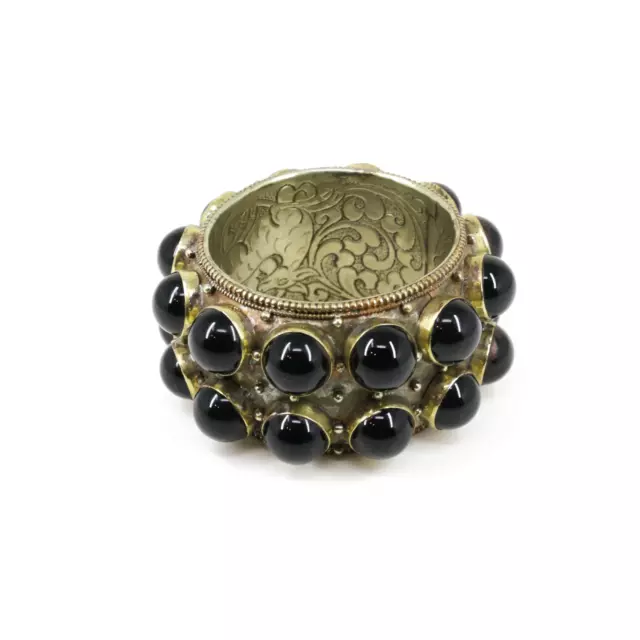 Tibetan Repoussé Stone Resin Bracelet