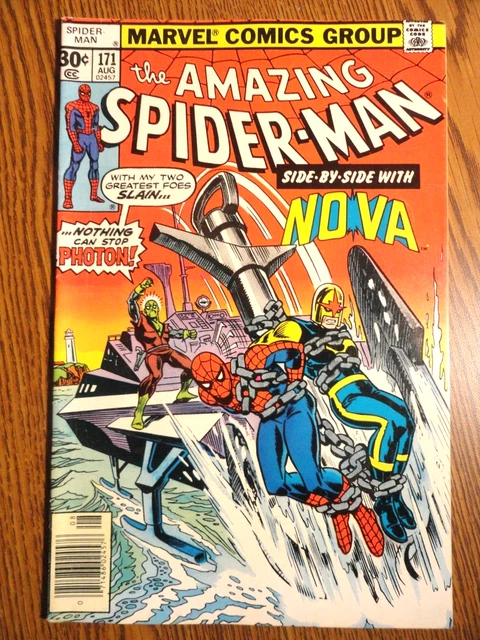 Amazing Spider-man #171 Nova Cover F- 1st Team-Up Key #12 x-over Photon Marvel