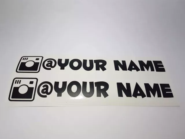 2 x Instagram Username Graphic Vinyl Decal Sticker EURO JDB DUB VW Funny