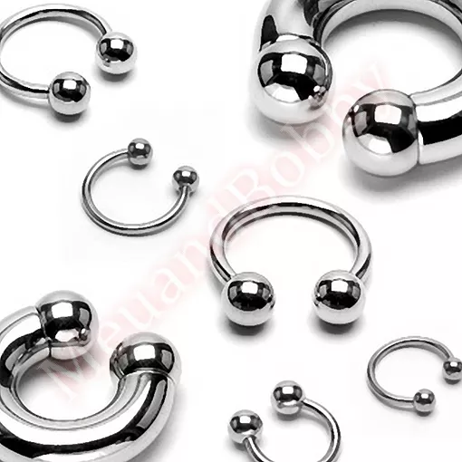 316L Surgical Steel Ball Horse Shoe Bar Circular Ring Body Piercing Jewellery