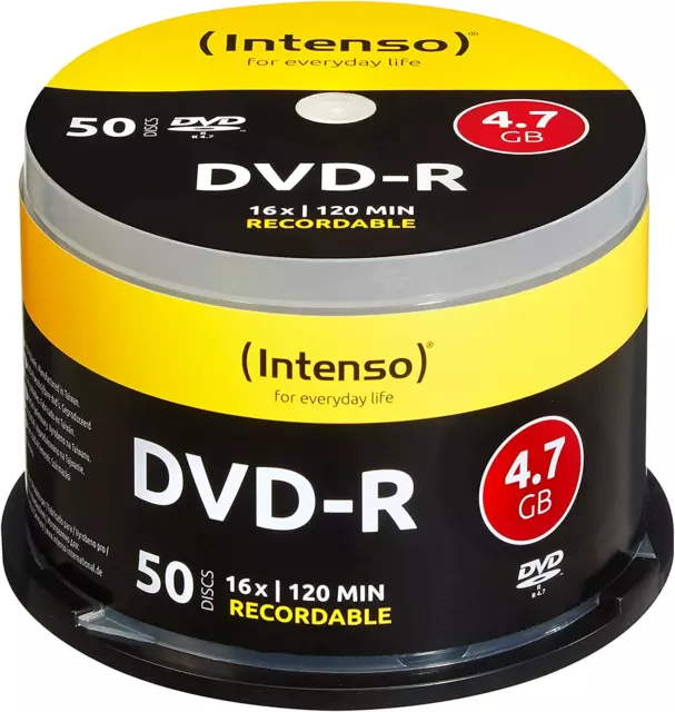 Intenso DVD-R 16x Speed 50er Spindel DVD-Rohlinge