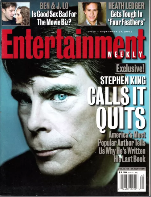 Entertainment Weekly Magazine - Stephen King - September 27, 2002 - NEW - UNREAD