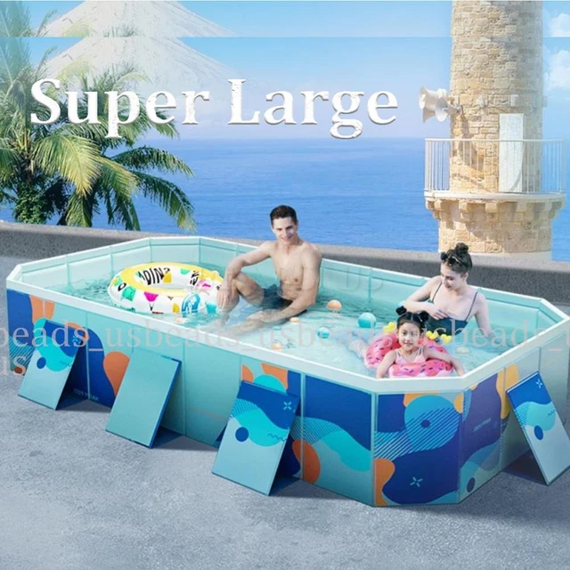 NON-INFLATABLE FOLDABLE SWIMMING Pool Set Above Ground Pools Frame ...