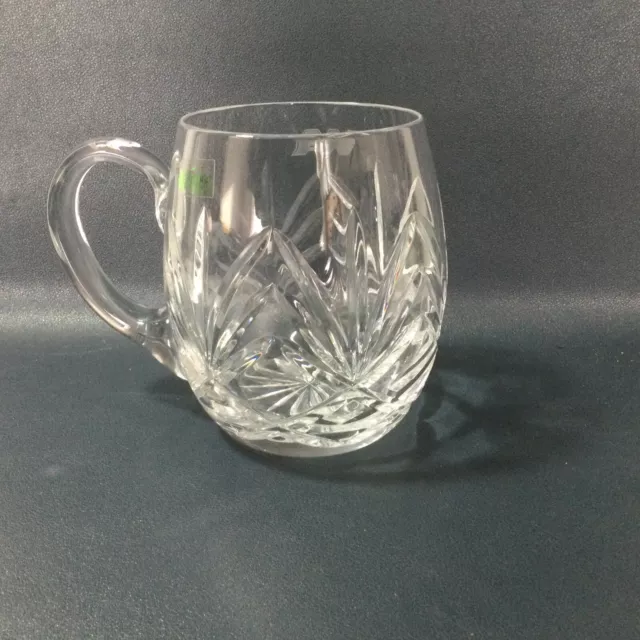 Galway Crystal cut glass Lead 1 pint tankard - 5" and mint condition.