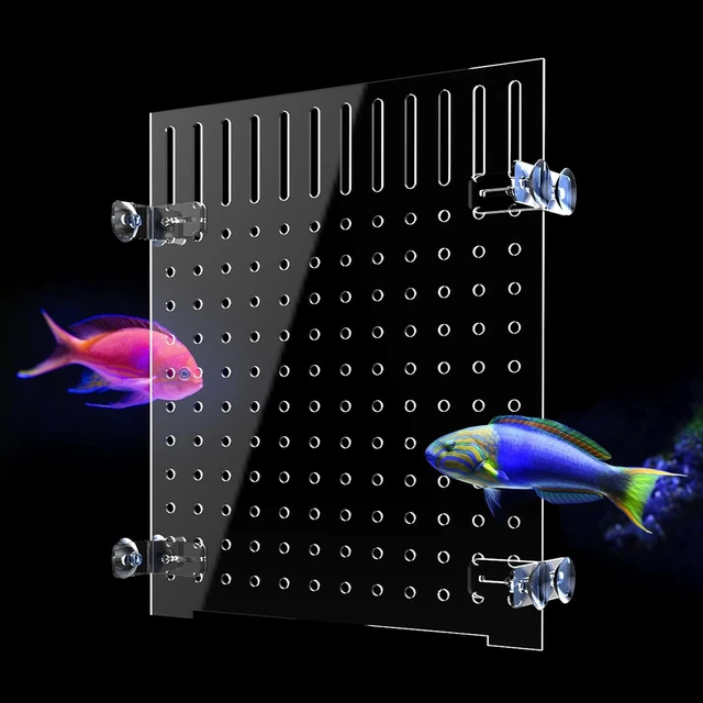 Fish Tank Divider Acrylic Aquarium Divider Kit with 8 Suction Cups Accessories F