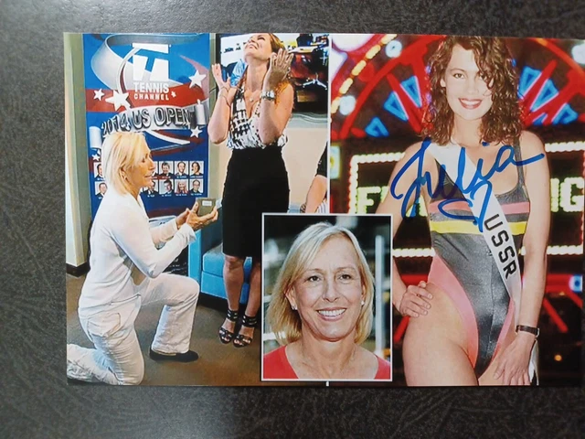 JULIA LEMIGOVA Hand Signed Autograph 4X6 Photo -MARTINA NAVRATILOVA WIFE - M9DEL