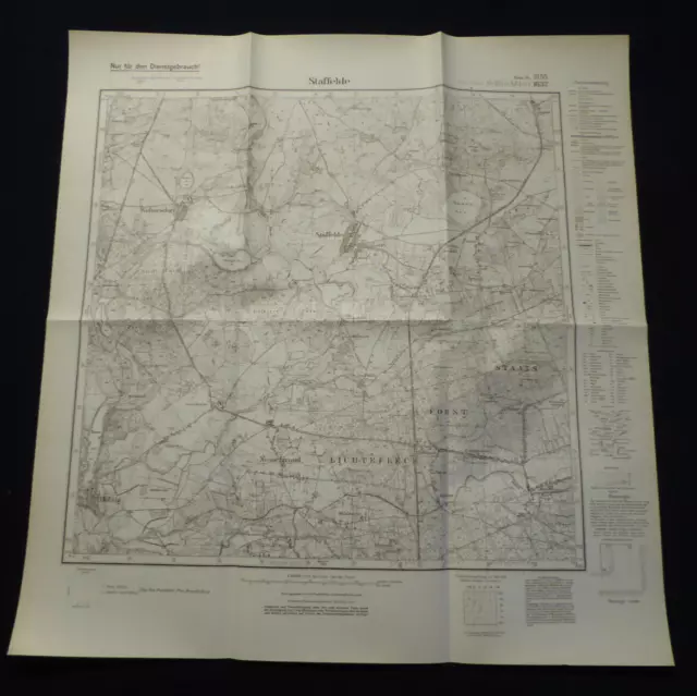 Landkarte Meßtischblatt 3155 Staffelde i.d. Neumark / Staw, Kreis Soldin, 1945