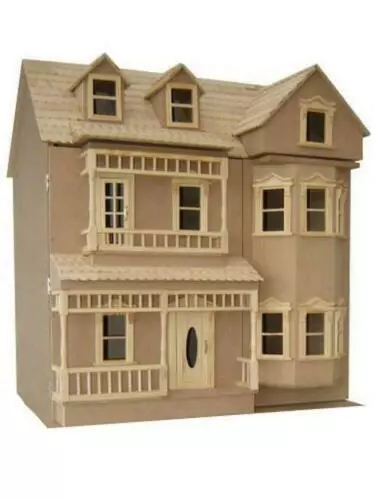 The Exmouth Unpainted Flat Pack Dolls House Kit Tumdee 1:12 Scale Miniature