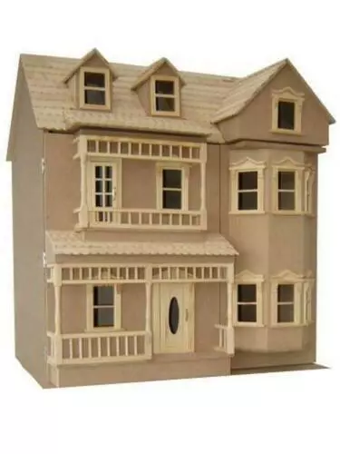 The Exmouth unbemalte flache Packung Puppenhaus Kit Tumdee 1:12 Maßstab Miniatur