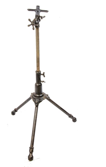 early 20th century "Peerless" Drafting Table Base with brushed metal finish