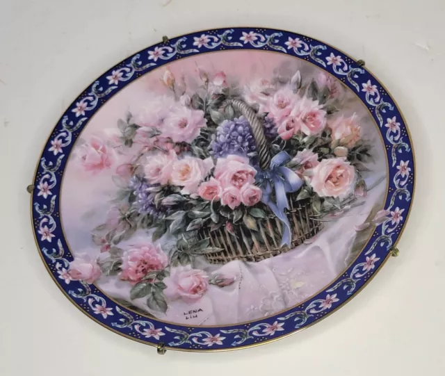 Lena Liu's Basket Bouquets Roses Collectors Plate by WS George Vintage 1992