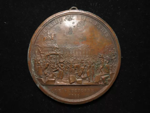 France, French Revolution Medal - Arrival of Louis XVI in Paris 1799 by Andrieu