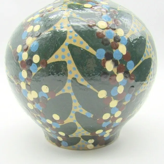 Elchinger. Vase en céramique à décor de végétaux, XXe siècle 2