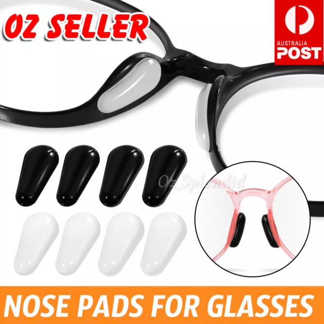 Set of 6 Pairs Silicone Nose Pads Anti Slip Stick On for Eye Glasses Sunglasses