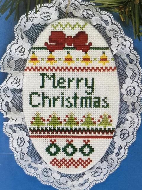 Christmas Sampler Cross Stitch Lace Ornament Designs for the Needle 1211 New