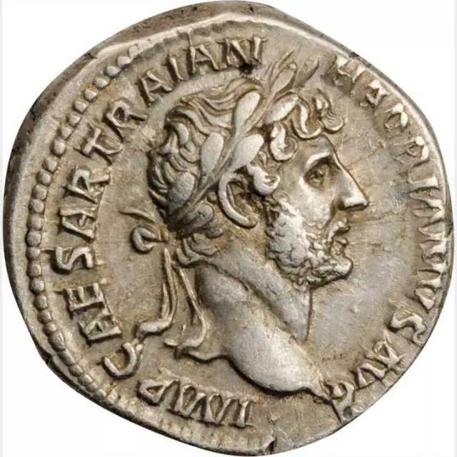 Ancient Roman Silver Denarius - Hadrian 117-138 A.d. - Choice Vf