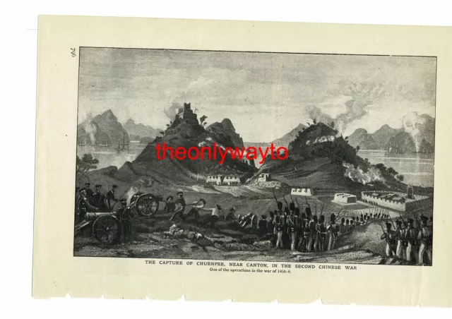Capture Of Chuenpee, Britain's 2nd War, China, Book Illustration (Print), c1907