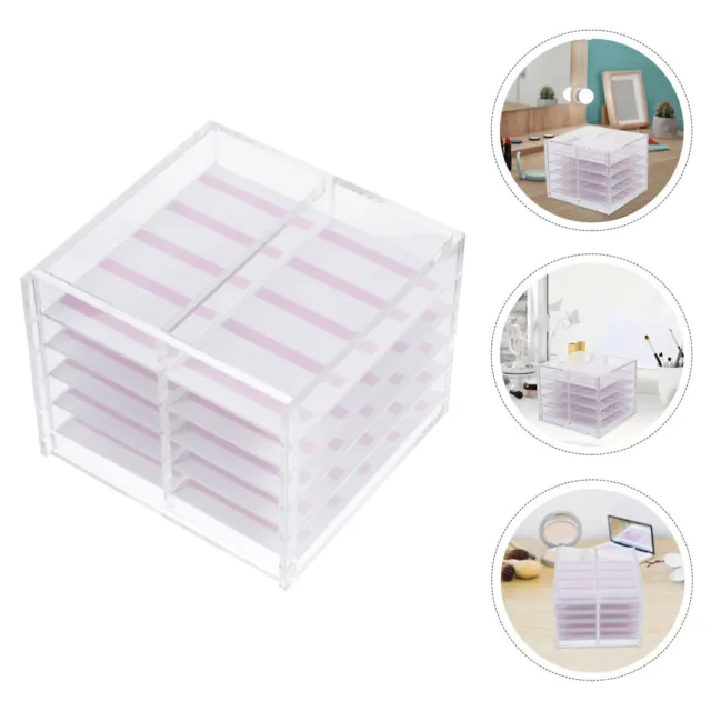 Caja de almacenamiento de puntas de uñas portátil transparente de 10 capas contenedor de uñas sintéticas prensado