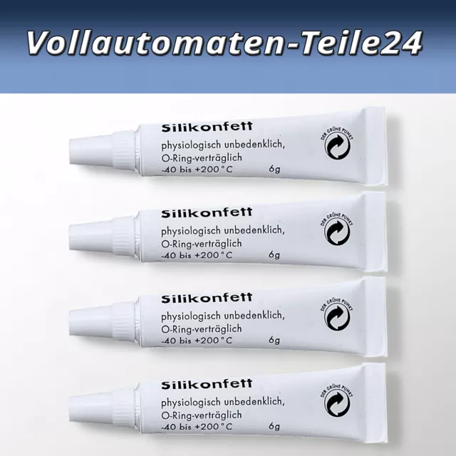 4 x Silikonfett 6 g Tube lebensmittelecht für O-Ringe im Kaffeevollautomat