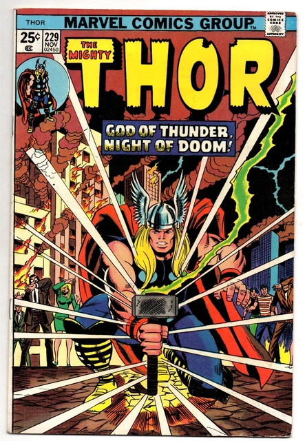 Vintage comic THE MIGHTY THOR 229 Marvel Comics 1974 Hulk 181 ad 1st Wolverine
