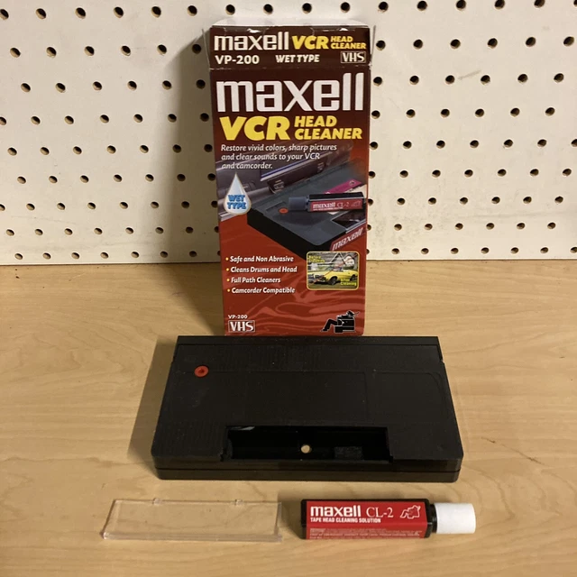 MAXELL PREMIUM VIDEO Head Cleaner VP200 Wet Type VHS Camcorder