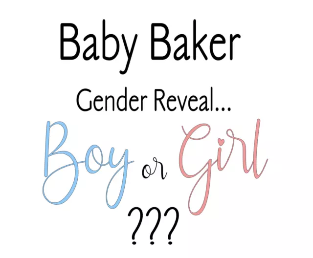 Baby Gender Reveal Vinyl Sticker for Acrylic Backdrop | Balloon | Easel  | large