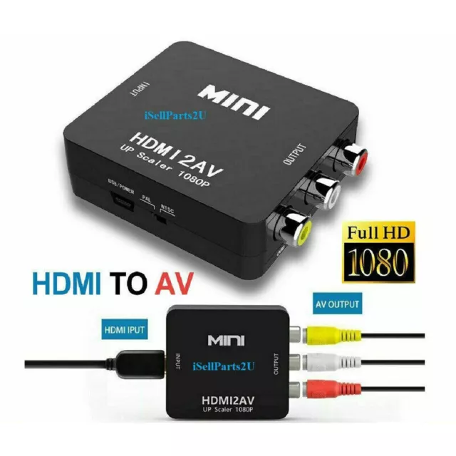 HDMI To RCA AV Adapter Converter Cable CVBS 3RCA 1080P Composite Video Audio