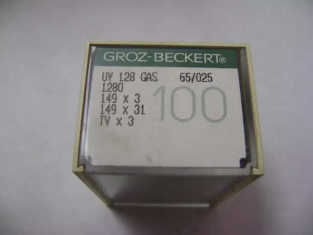 100 Size 65/025 Groz-Beckert Uy128 Gas 149X3 Tvx3 Sewing Machine Needles A493