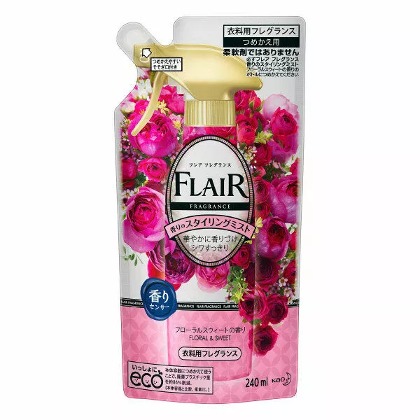 Kao Japón FLAIR FRAGANCIA Tela Niebla Fragancia Floral y Dulce 240 ml Recarga