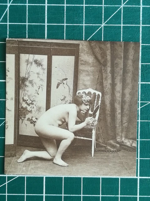 Phototypie Originale 1920 - Modèle Féminin, Déshabillé, Seins Nus - Tirage France