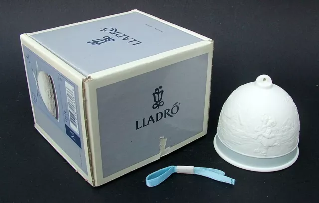 LLadro China Collectors Society 1994 Ceramic Winter Bell 7.5cm + Original Box VG