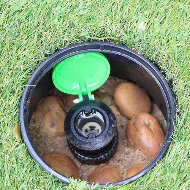 (Black Green) 6 Inch Valve Box Cover Irrigation Circular Valve Box For