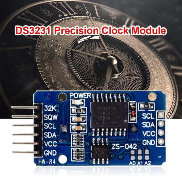 Module Horloge DS3231 AT24C32 - Précision Haute, Mémoire, Capteur Température - Compatible Arduino 3.3V/5V