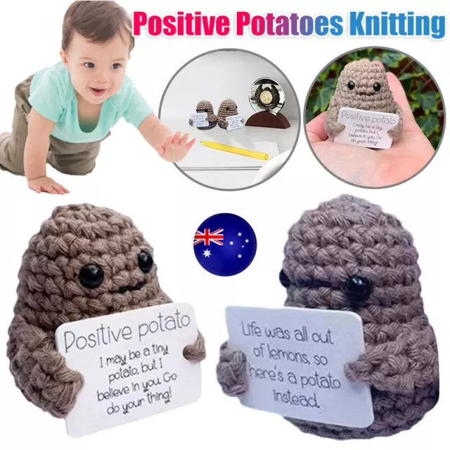 2-Pack: Funny Positive Potato Cute Wool Knitting Doll