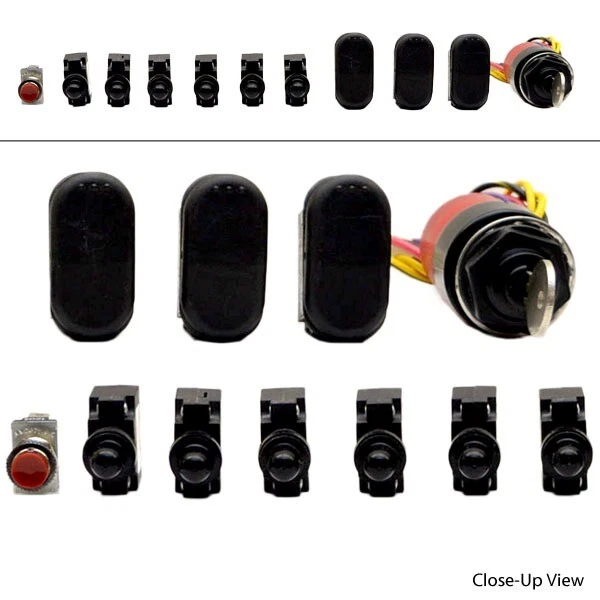 PONTOON BOAT CONSOLE Switch Set Rocker Breaker W/ Ignition Switch 11