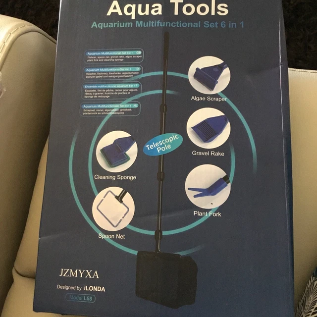 Aquarium Fish Tank Clean Set ~Multifunctional 6 Cleaning Tools in 1 ~NEW
