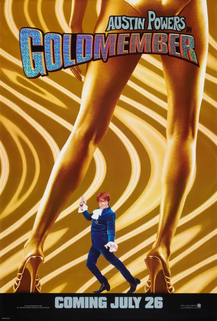 AUSTIN POWERS GOLDMEMBER MOVIE POSTER DS ORIGINAL FOIL Advance 27x40 MIKE MYERS