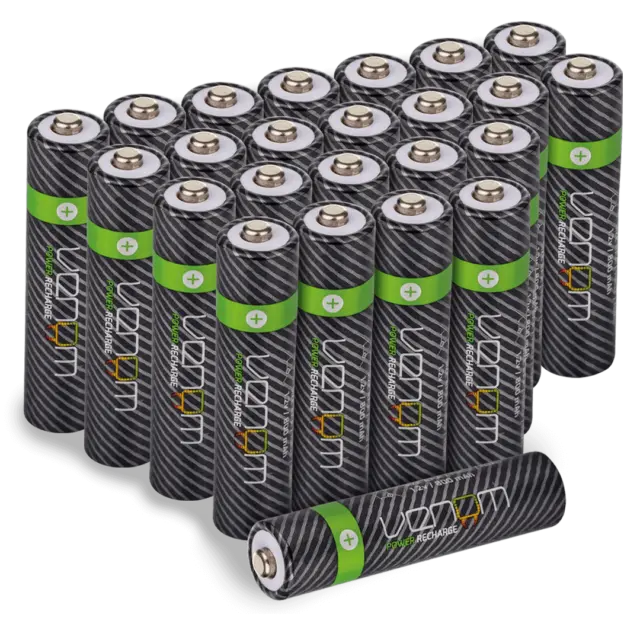 Venom Rechargeable AAA Batteries - 800mAh 1.2V NiMH - Multiple Pack Sizes
