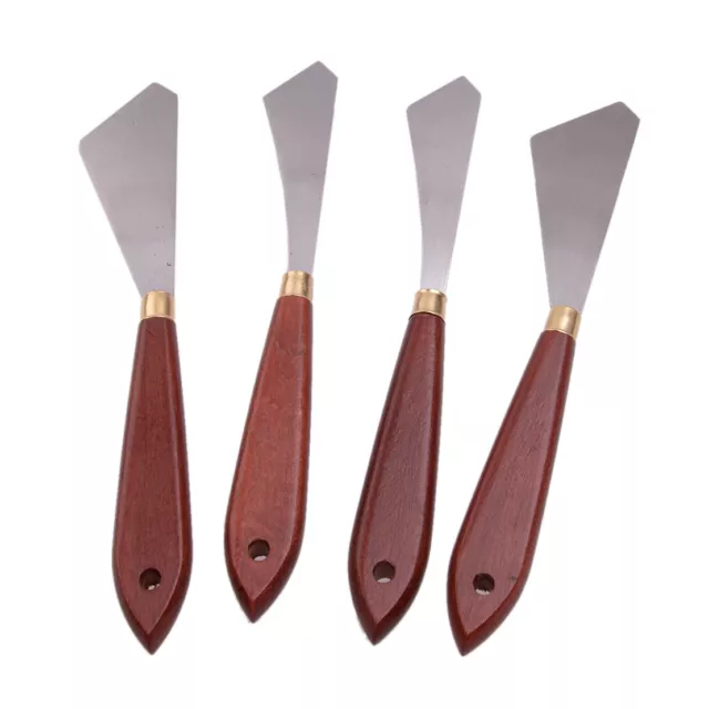 4pcs Stainless Palette Knife Scraper Spatula Set For Artist Oil Painting Knives