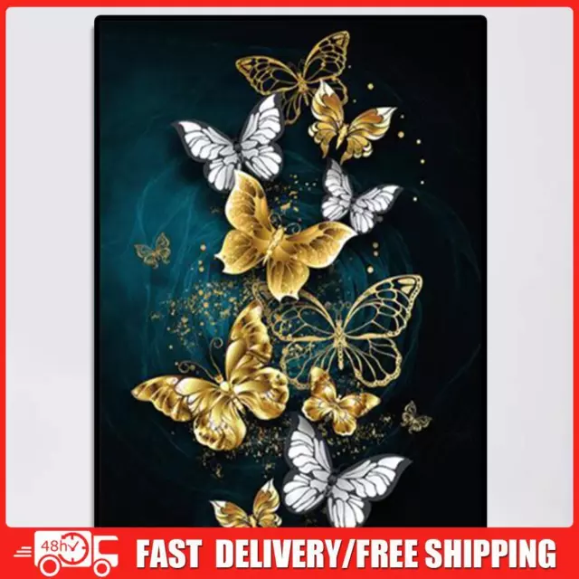 Full Round Diamond Painting Butterfly 5D DIY Wall Pictures Rhinestone Drawing