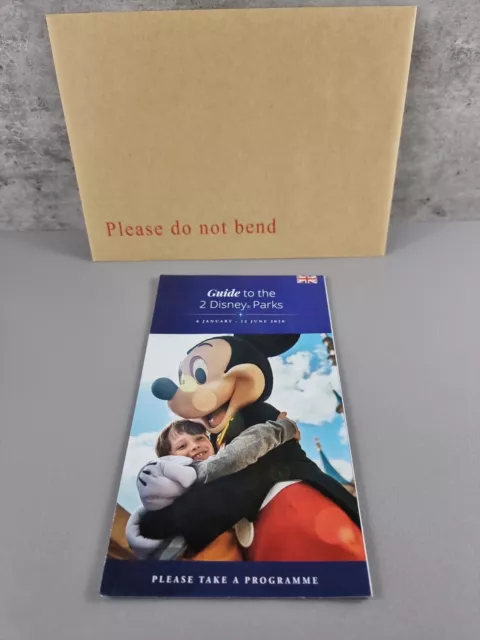 Disneyland Paris Souvenir 2 Park Guide Map Park & Studios Jan-Jun 2020 Unused